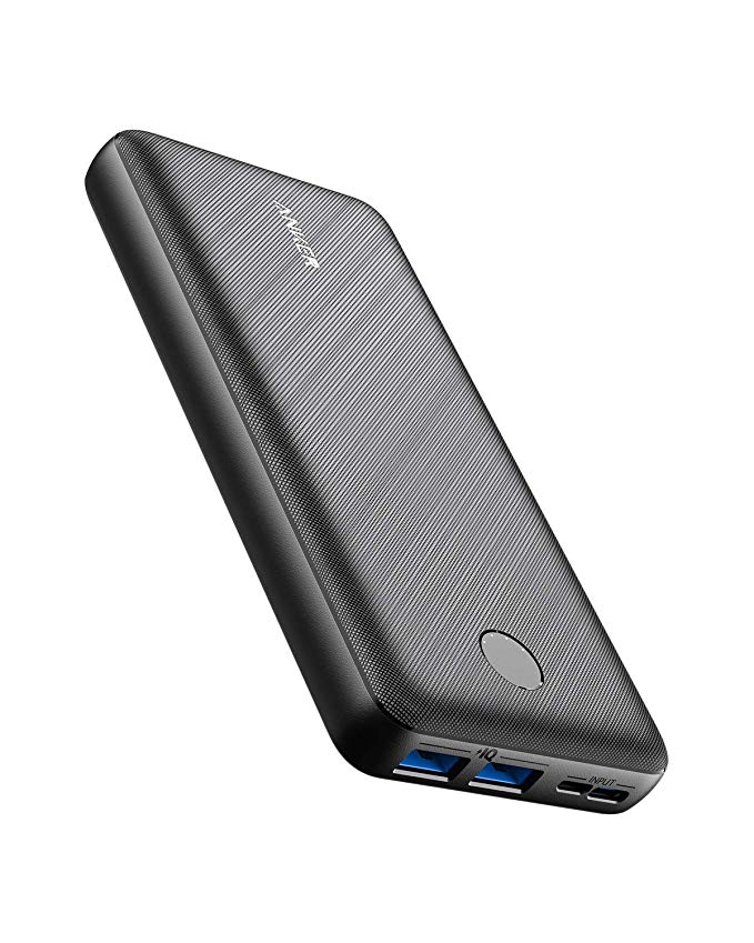 Anker PowerCore Essential 20000 Portable Charger, 20000mAh Power Bank with PowerIQ Technology and USB-C Input, High-Capacity External Battery Compatible with iPhone, Samsung, iPad, and More.