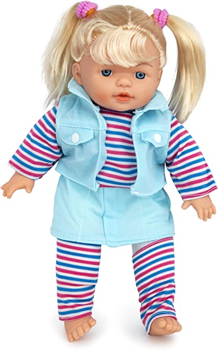 Playkidiz Talking Baby Doll, 14" Talking Baby Doll for Toddlers and Kids, Develops Important Skills and Helps Kids Bond and Form Relationships. (14 inch)