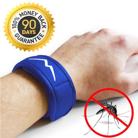 Mosquito Repellent Bracelets by Maky Outdoors  Best Mosquito Insect Repellent  Natural Citronella Plant Repelling Blend - DEET and Spray Free - Waterproof and Baby Safe - Ideal For Travel - 4 Refills
