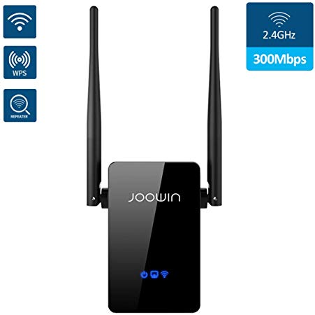 WiFi Range Extender, JOOWIN 300Mbps WiFi Extender Booster WiFi Reapter 2.4GHz WiFi Extenders with External Antennas, Wireless Range Extender with WPS, Extends WiFi to Smart Home & Alexa Devices