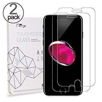 iPhone 7 Plus Screen Protector, Marge Plus HD Clear Shockproof Premium Tempered Glass Screen Protector [2.5D Rounded Edges][3D Touch Compatible] for iPhone 7 Plus & iPhone 6/6s Plus 5.5 inch -2 Pack