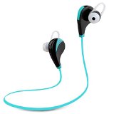 New VersionPChero Wireless Bluetooth Headphones Noise Cancelling Sweatproof Jogger Running Sport Headset Earbuds with AptX Microphone Hands-free Calling for iPhone 6 6 Plus 5 5c 5s 4s iPad LG Samsung Galaxy S5 S4 S3 Note 3 - Bluetooth Enabled Devices - Cellphones Tablets MP3 Players Laptop PCs - Blue