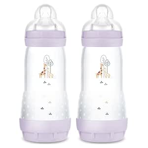 MAM Easy Start Anti-Colic Baby Bottle, Fast Flow, Breastfeeding-Like Silicone Nipple Bottle, Reduces Colic, Gas, & Reflux, Easy-to-Clean, BPA-Free, Vented Baby Bottles for Newborns, 4 Plus Months