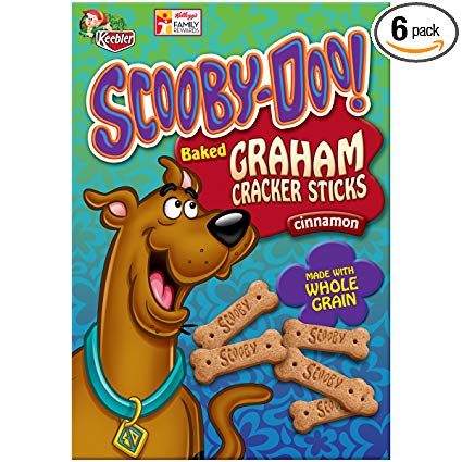 Scooby-Doo! Baked Graham Cracker Sticks, Cinnamon, 11-Ounce Boxes (Pack of 6)