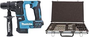 Makita DHR171Z - senza batteria / caricabatterie, 18 V, 17mm & D-42444 - Set punte e scalpelli Makita SDS-Plus