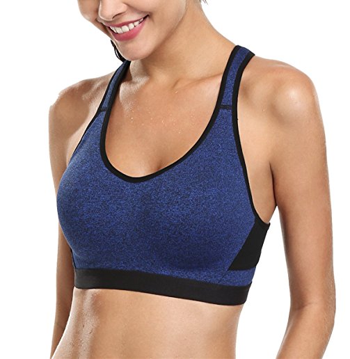 ATTRACO Womens Racerback Sports Bra Workout Yoga Top Medium Support Fitness Bra