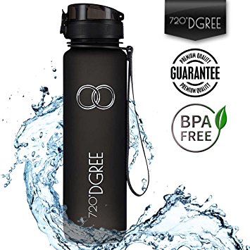 Water Bottle "uberBottle" by 720°DGREE - 20, 32, 50 oz, 0.65, 1, 1.5 Liter | Sports Bottles - Tritan Plastic - BPA Free | Ideal Drinking for School, Fitness, Outdoor, Camping | Simple 1-Click Opening