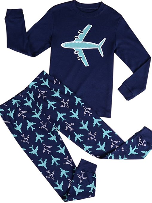 Babypajama Airplane Little Boys' Pajama Set Kids Nightwear Cotton 1-10 Years