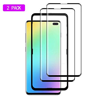 MFANZ S10 Plus Screen Protector Glass (2 PACK) (Alignment Frame Tool),S10 Plus Screen Protector Tempered Glass 3D Curved/Case Friendly/HD Crystal Film for Samsung Galaxy S10 Plus