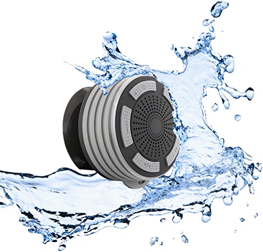 Waterproof Bluetooth Shower Speaker - Gray