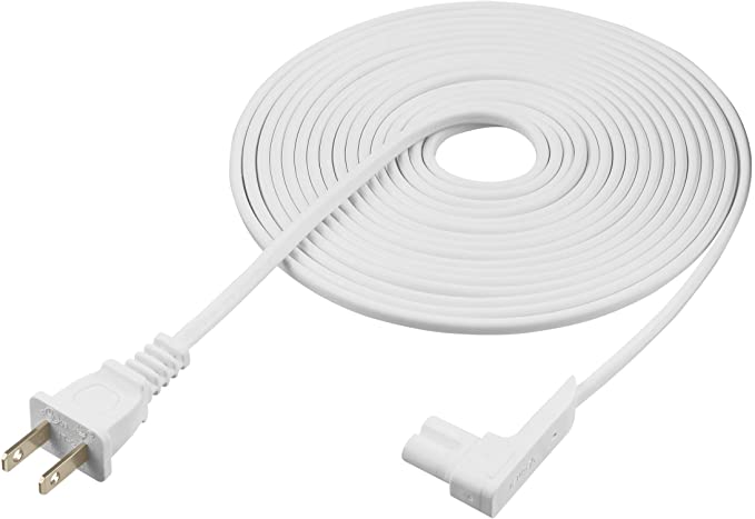 Vebner 16ft Power Cord Compatible with Sonos Play One, Sonos Play-1 and Sonos One SL Speaker. Compatible with Sonos Play One Extra Long Power Cable Cord (Extra Long, White)
