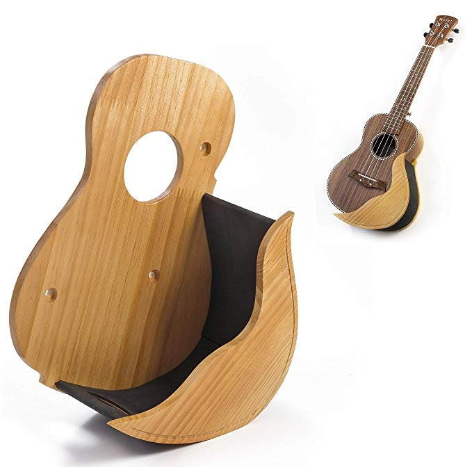 Ukulele Wooden Wall Hanger by Hola! Music - Natural