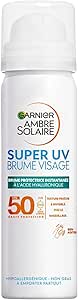 GARNIER Ambre Solaire Super UV - Brume Solaire Protectrice Instantanée Visage et Cou - Protection & Anti-Pollution - Pour Tous Types de Peaux - 75 ml