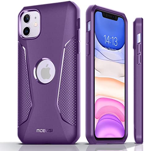 MOBOSI Net Series Armor Designed for iPhone 11 Case 6.1 inch (2019), Shockproof Soft TPU Bumper Protective Phone Case for iPhone 11, Purple