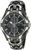 Seiko Mens SSC139 Excelsior Gunmetal and Silver-Tone Stainless Steel Solar Watch