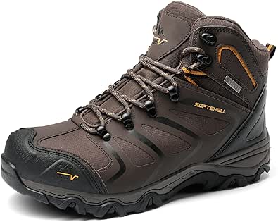 NORTIV 8 Herren Outdoorschuhe Wanderstiefel Trekking Wanderschuhe Wasserdicht Mid Kletterschuhe Bergsteigen Klettern Wandern Schuhe Hiking Boots