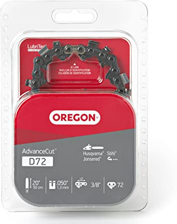 Oregon D72 AdvanceCut 20-Inch Chainsaw Chain, Fits Husqvarna, Remington, Makita, Stihl and others