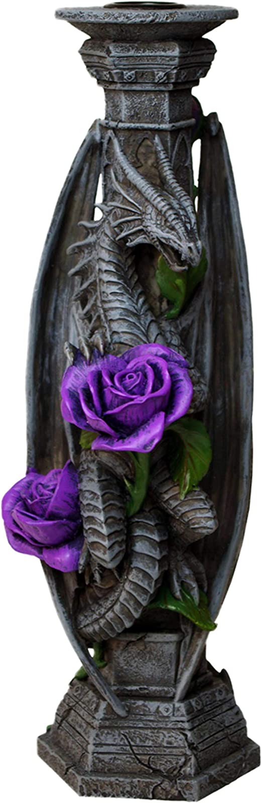 Nemesis Now Dragon Beauty Stick Anne Stokes Candle Holder NOW6853, Grey, Resin, One Size