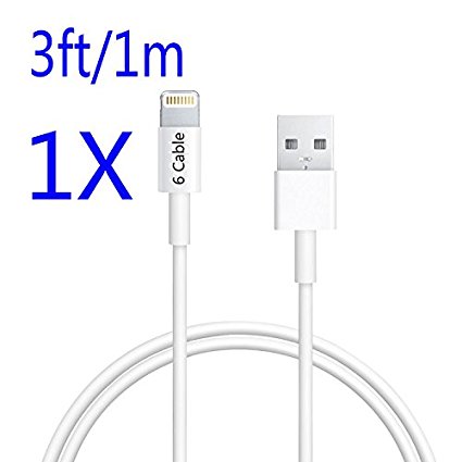 I6 Cable(TM) iPhone Charger Cable for iPhone 7/7 plus 6/6s/6 plus/6s plus,Se,5/5s,iPads Air/Mini,iPod (3Ft/1m 1-Pack )