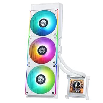 Lian Li Hydroshift 360 AIO - Pre-installed 3 x ARGB Fans - Side-Mounted Coolant Pathway - 2.88” LCD Screen - 480 × 480 Resolution - Captured Screenshots or Recorded Videos - White (HSLCD36RW)