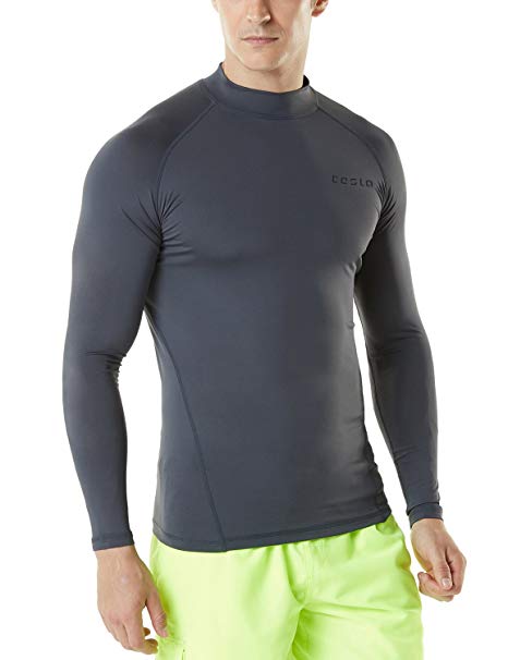 Tesla Men's UPF 50  Long Sleeve Rashguard MSR Series