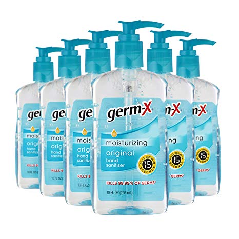 Germ-X Original Hand Sanitizer, 10 Fluid Ounce Bottles (Pack of 6)