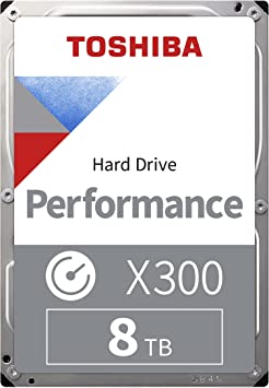 Toshiba X300 8 TB High Performance Internal Hard Drive 3.5 Inch SATA. 7200 rpm, 256 MB Buffer, 3-Year Warranty