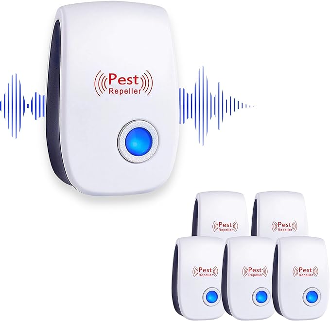 Ultrasonic Pest Repeller 6 Packs, Indoor Plug in for Mice Pest Control, Pest Repellent for Mouse, Spider, Roach, Insect, Rodent Repellent for House Office Hotel Garage Warehouse