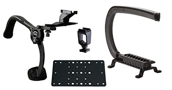 Cam Caddie Scorpion EX Shoulder Support Kit W/ Tripod Mount / Handheld Stabilizer and Accessory Mounts for LED Lights Microphones and Monitors Compatible with Canon, Nikon, Sony, Panasonic / Lumix Style DSLR