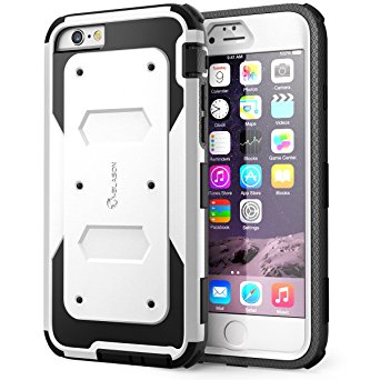 iPhone 6S Case, [Heavy Duty] i-Blason Apple iPhone 6 Case 4.7 Inch Armorbox [Dual Layer] Hybrid Full-body Protective Case with Front Cover and Built-in Screen Protector / Impact Resistant Bumpers (White)