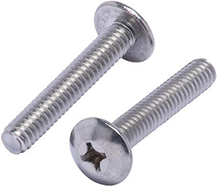 1/4"-20 X 1-1/2" Stainless Phillips Truss Head Machine Screw, (25pc), Coarse Thread, 18-8 (304) Stainless Steel, by Bolt Dropper