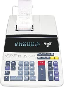 Sharp EL1197PIII Two-Color Printing Desktop Calculator Black/Red Print 4.5 Lines/Sec