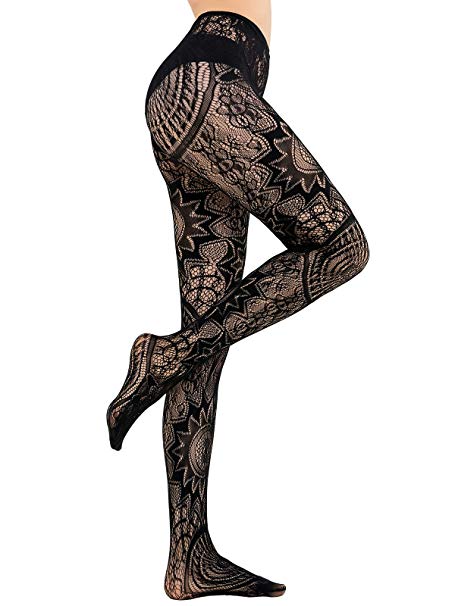 HONENNA Patterned Fishnet Tights Pantyhose Stockings for Women