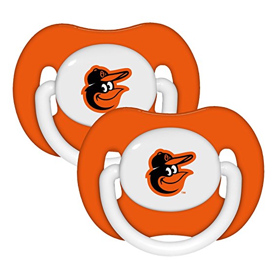 MLB Baltimore Orioles Baseball Baby Pacifiers - Set of 2