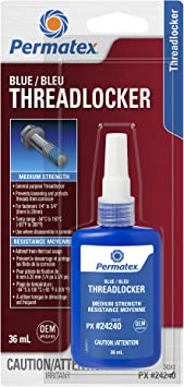 Permatex 24242 Blue Medium Strength 242 Threadlocker, 36ml