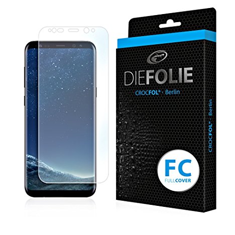 Samsung Galaxy S8  Full Cover Screen Protector (2 Pack) DIEFOLIE CaseFit - Made in Germany, Antibacterial Sealing Liquid Glass SiO2 Technology, Bubble-Free Anti Shock Scratch Resistant, Self-Healing