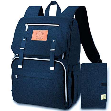 Diaper Bag Backpack for Mom and Dad Diaper Changing Mat Included (Navy Blue)