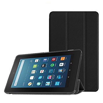 MENZO Case for All-New Amazon Fire HD 8 (2016 6th Generation) - Slim Folding Lightweight Standing Case Cover for Fire HD 8 Tablet (6th Gen, 2016 release Only), Black