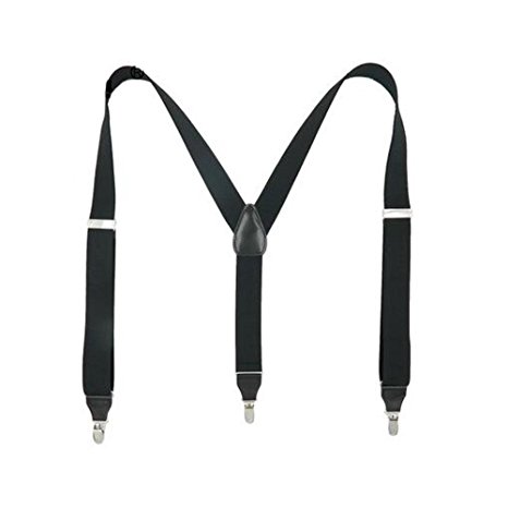 CHANGPING Men's Y-Back Suspenders Metal Clips Adjustable Elastic Trouser Braces 1.4'' Wide