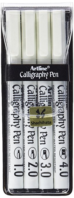 Artline EK-240W4 Calligraphy Pen - Assorted (Pack of 4)