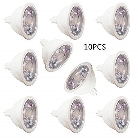 RC 12V 6W MR16 LED Bulb 2800K Warm White 50Watt Equivalent 500 Lumen 60 Degree Beam Angle,10-Pack