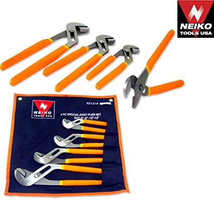 Neiko Tools USA 4 PC Groove Joint Plier Set