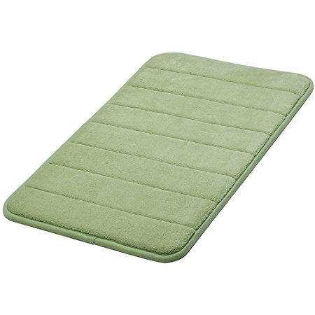 GUDLUK Memory Foam Bath Mat, Non-slip Soft and High Absorbency Bathroom Rugs, Green