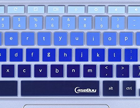 For Samsung Chromebook Keyboard Cover, Ultra Thin Keyboard Skin for Samsung ARM 11.6" Chromebook 2 XE500C12, Chromebook 3 XE500C13 11.6 inch Chromebook, Gradual Blue