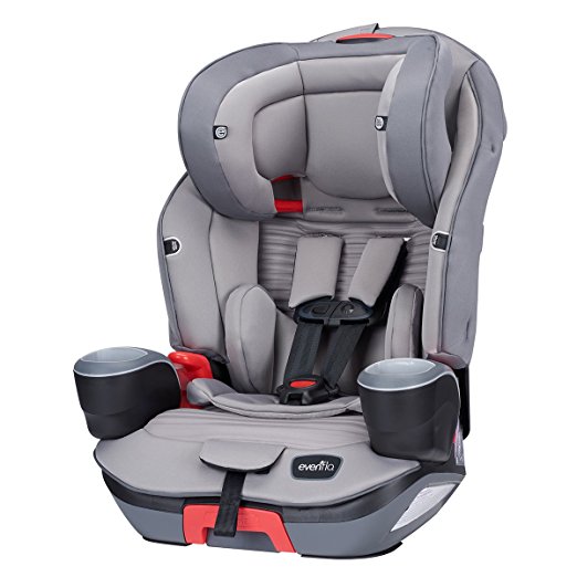 Evenflo Evolve Platinum 3-In-1 Combination Booster Seat, Charcoal Stripe