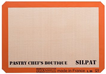 Sasa Demarle Silpat Premium Non-Stick Silicone Baking Mat, Big Sheet Pan Size (2/3 Sheet Pan) for a 15’’x 21’’ Sheet Pan - 13.58’’x 19.5’’ - by Pastry Chef's Boutique