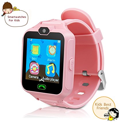 Kid Smartwatches game watches for kids children calling watch with camera with SIM card Kids Educational Toys Boys Girls gift.(Pink)