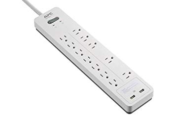 APC 12-Outlet Surge Protector Power Strip with USB Charging Ports, 2160 Joules, SurgeArrest Home/Office (PH12U2W)