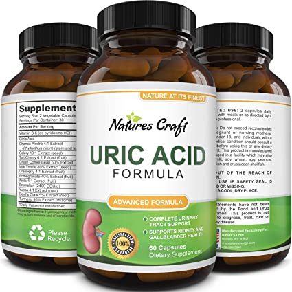 Uric Acid Support Supplement Antioxidant Detox Cleanse Blend to Metabolize Purine Levels for Healthy Kidneys & Joints Reduce Joint Pain & Soreness Naturally with Tart Cherry Milk Thistle & Turmeric