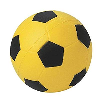 Donal High Density Foam Soccer Ball, Black and Yellow